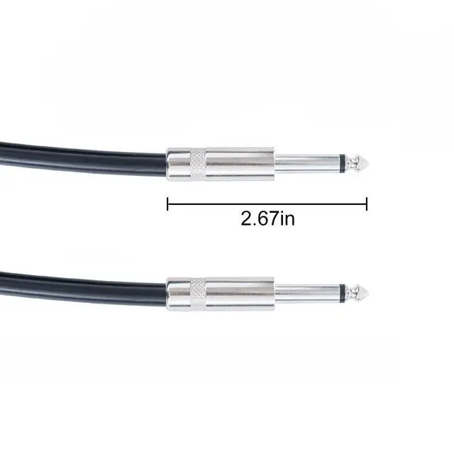 Alt view image 4 of 6 - 2PCS Professional 15 Feet 12 Gauge 1/4 Inch to 1/4 Inch Male Speaker Cables - 15ft 12AWG 6.35mm Stereo Audio Wires DJ Cables - 2 Pack