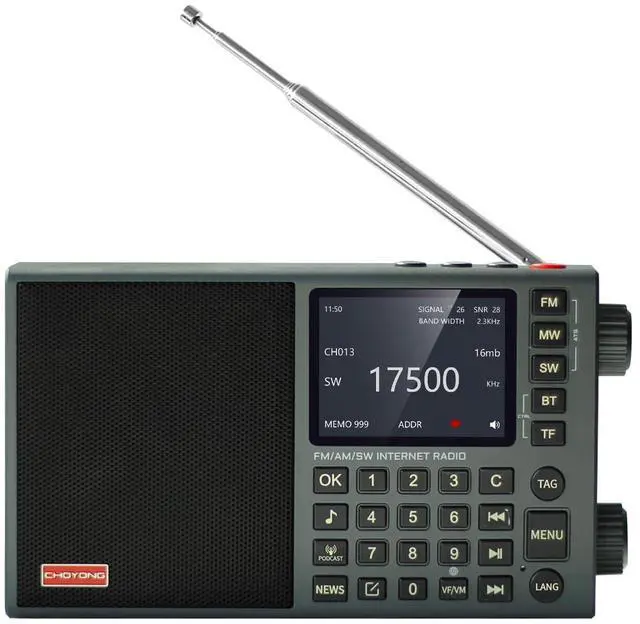 Main image of LC90 Mini Multi-Band Smart Internet Radio Portable AM/FM/SW/MW | 40k+ Global Internet Radio Stations with Stortwave SSB Receiver,Bluetooth,TF Card,All World Radios,digital radio, choyoung
