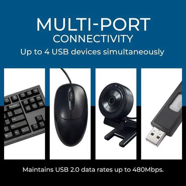 Alt view image 7 of 7 - 5KM USB 2.0 Fiber Extender 4 Port USB Extension Over Single Mode Fiber | USB Fiber Extender 4 USB Ports, 480Mbps, Plug & Play, Windows/Linux/Mac Support, 5V/1A Powered Ports