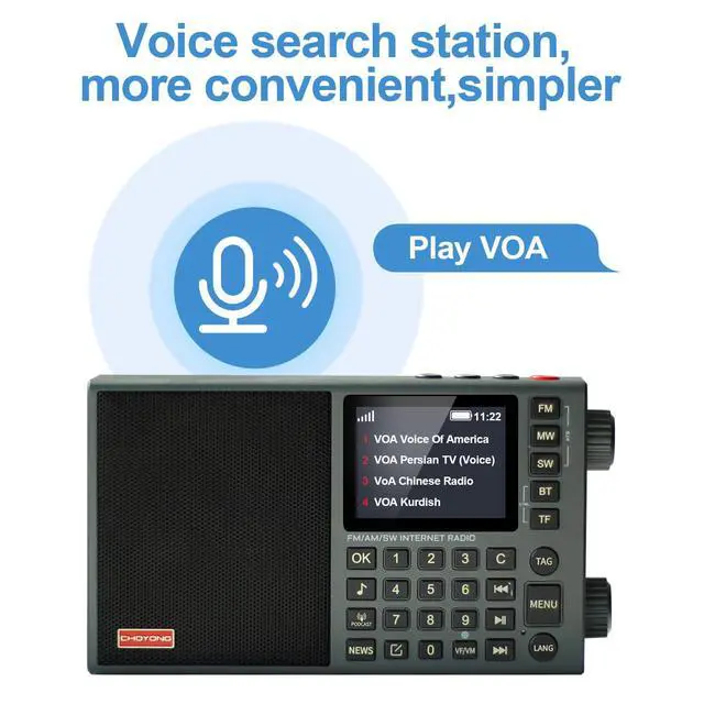 Alt view image 5 of 7 - LC90 Mini Multi-Band Smart Internet Radio Portable AM/FM/SW/MW | 40k+ Global Internet Radio Stations with Stortwave SSB Receiver,Bluetooth,TF Card,All World Radios,digital radio, choyoung