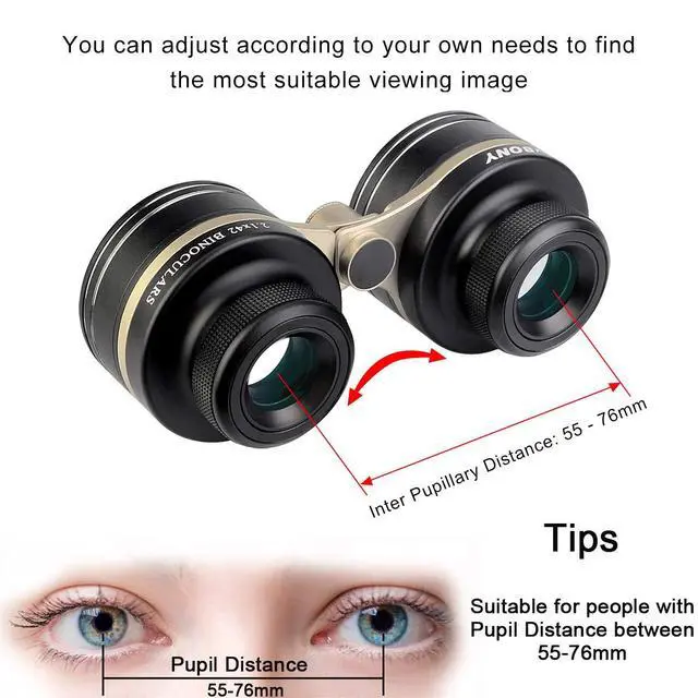 Alt view image 3 of 7 - SV407 Astronomy Binoculars 2.1x42mm, Wide Angle for Stargazing | for Star and Constellations Viewing, 26° Field of View, FMC Coating, IPX6 Waterproof, Opera Glasses, 2x Low-magnification