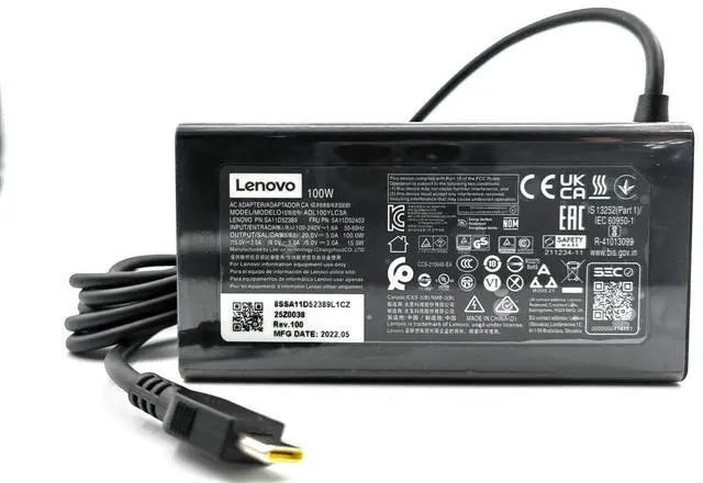 Main image of Original Replacement for 100W USB Type C AC Adapter for IdeaPad 5 Pro 16, Yoga Slim 7 Pro 14IAP7, Compatible P/N: ADL100YLC3A, ADL100YDC3A, SA11D52396, GX21J75543, 5A11J62105