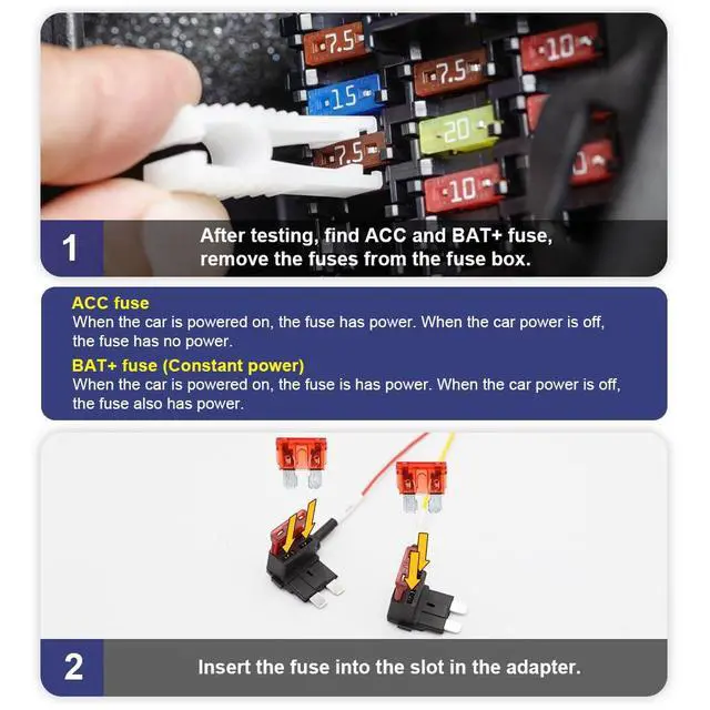 Alt view image 4 of 7 - Fuse Box Cable Hardwire Kit, 4 in 1 ATO (Regular), Mini, Micro, Low-Profile Mini, 2Pcs Each