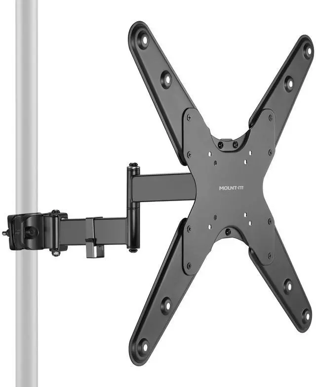 Main image of TV Pole Mount, Full Motion Universal TV Bracket, VESA 75x75 to 400x400, Fits TVs and Monitors 32" - 55", Clamp Fits Poles from 1.1" to 1.96", Extendable Arm, for POS, Trade Shows, Gazebo