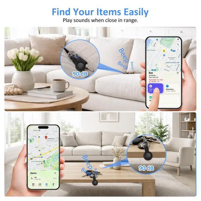 Alt view image 6 of 7 - Tracker Tag, Bluetooth Item Finder, Compatible with Both iOS & Android | Works with Find My & Find Hub Apps, for Keys, Wallet, Luggage, Pets, 4-Pack