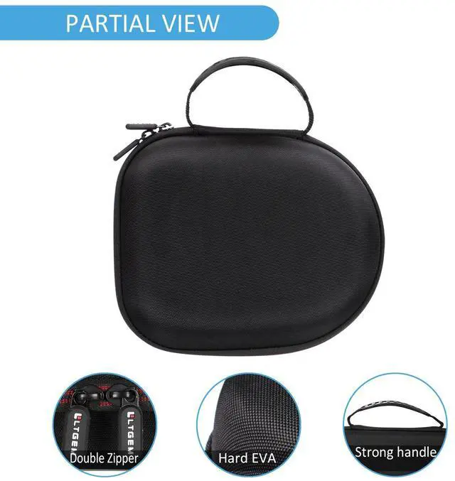 Alt view image 5 of 6 - Case for Sennheiser HD 599 SE/600/280 Pro/599/490 PRO/620S Headphone Gray | Hard Carrying Travel Case for Sennheiser Headphone