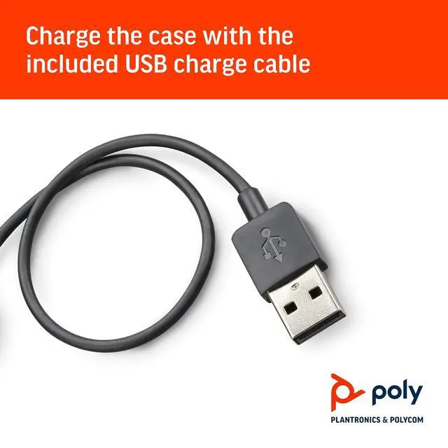 Alt view image 5 of 5 - Poly (Plantronics + Polycom) Voyager Legend Portable Charge Case - Headset Case Charger, black