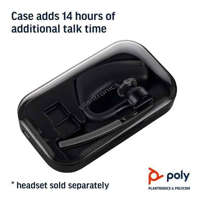 Alt view image 4 of 5 - Poly (Plantronics + Polycom) Voyager Legend Portable Charge Case - Headset Case Charger, black