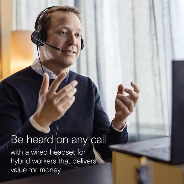 Alt view image 7 of 7 - Impact 460T Binaural On-Ear USB C and USB A Wired Headset with Dual Noise-Canceling Mics, Microsoft Teams Certified, Plug-and-Play, Ideal for Office, Remote Work, Zoom & Business Calls