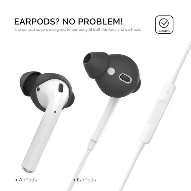 Alt view image 6 of 7 - 4 Pairs AirPods Ear Tips | Added Storage Pouch, Noise Reduction, Anti Slip, Secure Fit, Comfortable Silicone Ear Tips Compatible with Apple AirPods