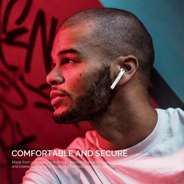 Alt view image 7 of 7 - 4 Pairs AirPods Ear Tips | Added Storage Pouch, Noise Reduction, Anti Slip, Secure Fit, Comfortable Silicone Ear Tips Compatible with Apple AirPods