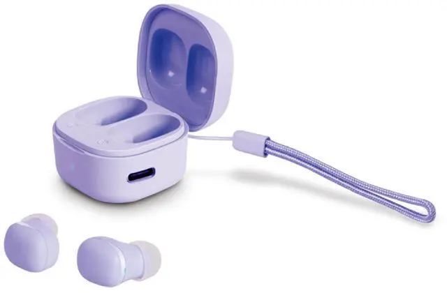 Main image of Kids Wireless Earbuds, Cute Color Ear Buds for Kids & Women, 2.5g Ultra-Light, Coin-Sized Charging Case, Bluetooth 5.4 Earphones for Workout &Outdoor, Laptop Pad Phones Compatible, Purple