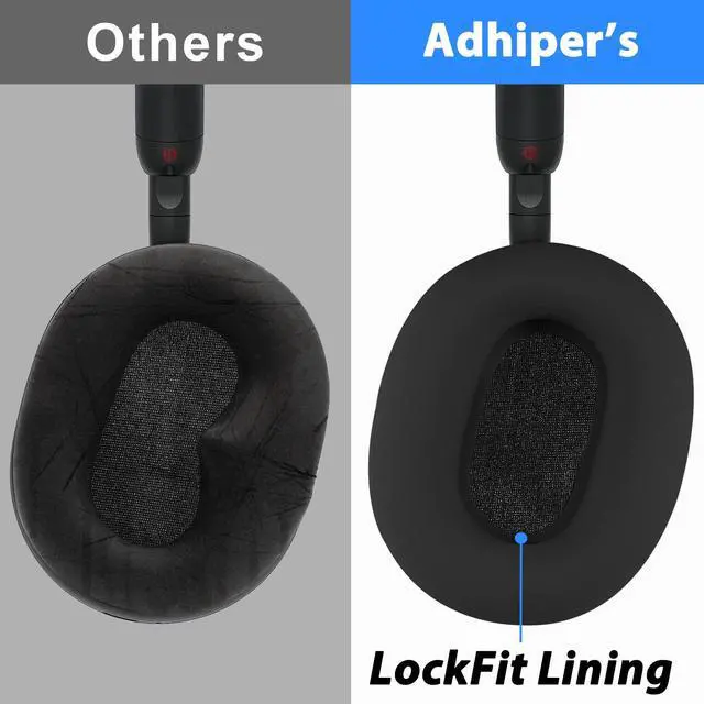 Alt view image 3 of 7 - XM5 Sweat Covers Accessories for Sony WH-1000XM5 - Black | Soft Silicone Case, 3-in-1 Headphone Covers with Ear Cover & Headband Cover & Shell Protector, Sweatproof & Washable