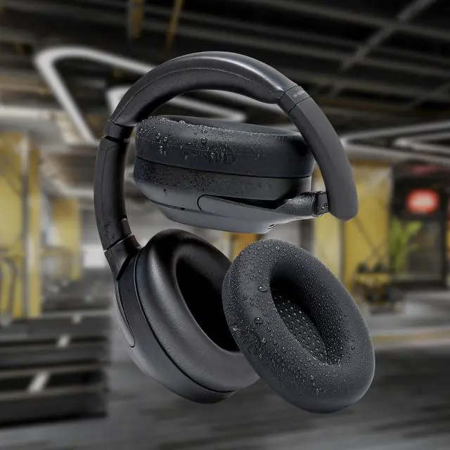 Alt view image 7 of 7 - SweatZ XM4 - Patented Protective Earpad Sweat Covers for Sony WH1000XM4 by | Silicone Ear Covers for Sony WH-1000XM4 Headphones | Sweatproof & Easily Washable | Black