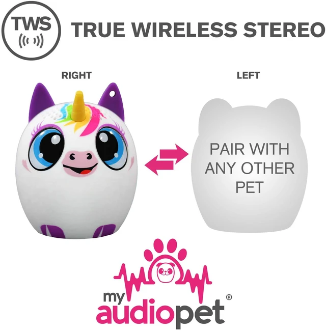 Alt view image 5 of 7 - Mini Bluetooth Animal Wireless Speaker for Kids of All Ages - True Wireless Stereo Pair with Another TWS Pet for Powerful Rich Room-Filling Sound (UniCHORD)
