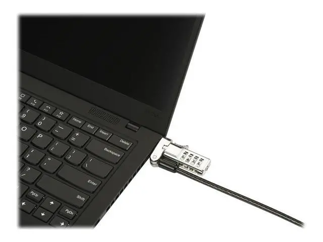 Alt view image 3 of 7 - Universal 3-in-1 Combination Laptop Lock, Computer Security Locking Cable - Resettable Version (K62316WW), Black