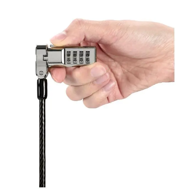 Alt view image 6 of 7 - Universal 3-in-1 Combination Laptop Lock, Computer Security Locking Cable - Resettable Version (K62316WW), Black