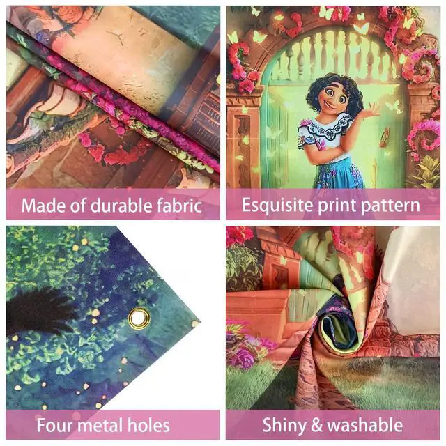 Alt view image 3 of 7 - 7x5FT Magic House Backdrop,Magic Movie Background Magical House Banner Party Decor Cartoon Theme Birthday Party Backdrop Supplies for Girls