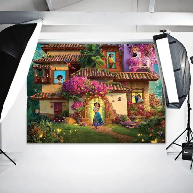 Alt view image 4 of 7 - 7x5FT Magic House Backdrop,Magic Movie Background Magical House Banner Party Decor Cartoon Theme Birthday Party Backdrop Supplies for Girls