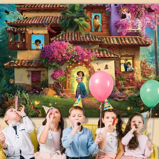 Alt view image 7 of 7 - 7x5FT Magic House Backdrop,Magic Movie Background Magical House Banner Party Decor Cartoon Theme Birthday Party Backdrop Supplies for Girls