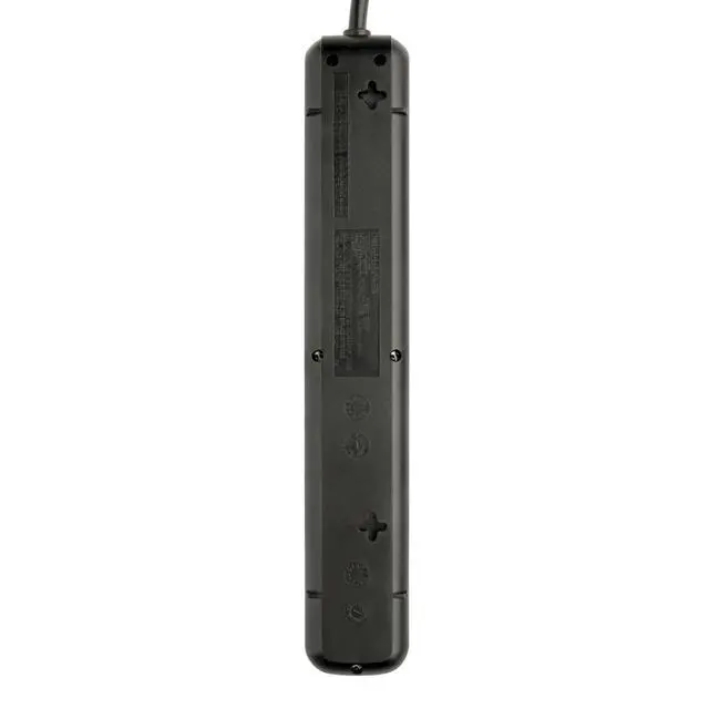 Alt view image 7 of 7 - 7 Outlet (6 Right Angle + 1 Transformer Outlet) Surge Protector Power Strip, 4ft Cord, Black, & $25K INSURANCE (TLP74RB)