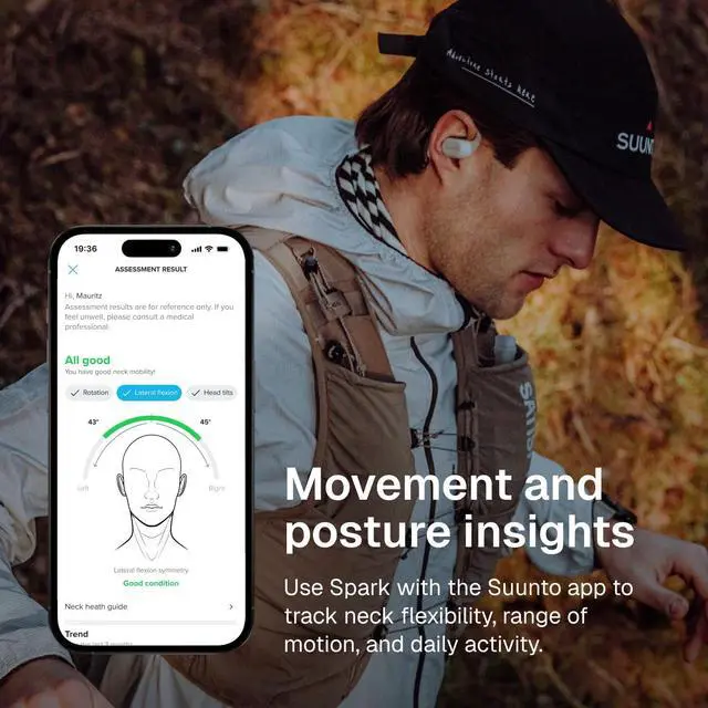 Alt view image 4 of 7 - Spark Open Ear Sport Headphones, Bluetooth Earbuds, Black | Lightweight, All Day Comfort, IP55 Sweat&Waterproof, Up to 36H Battery, Head Gesture Control, for Training and Daily Activity