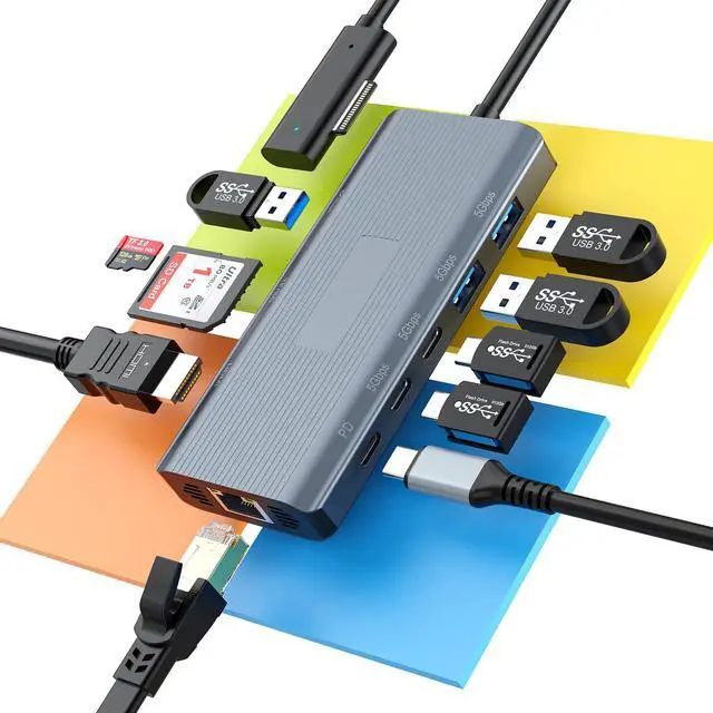 Main image of New Surface Docking Station 11-in-1 Surface Dock 2 4K@60HZ HDMI USB C Travel Dock for Surface Pro 12/11/10/9/8/X/7/6/5/4, Laptop 6/5/4/3/2/1,Laptop Go 3/2/1,Book