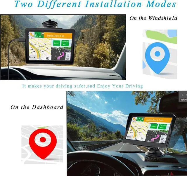Alt view image 6 of 7 - GPS Navigator for Car and Truck, 7 Inch Touchscreen, 2026 North America Maps, Voice Guidance, Speed Limit Warning, USB Connectivity