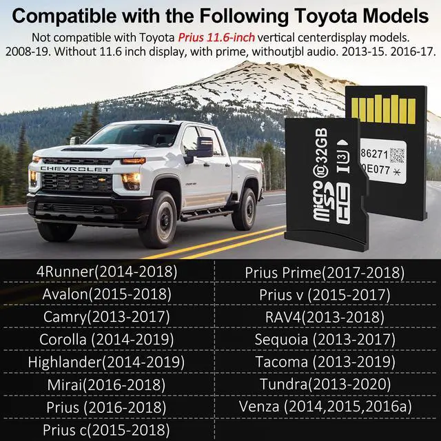 Alt view image 2 of 7 - 2026 Latest Navigation SD Card for Toyota 86271-0E077, Compatible with Toyota 4Runner, Highlander, Camry, Corolla, Tacoma, RAV4, Tundra, Sienna, Prius & More, USA & Canada GPS Map Card