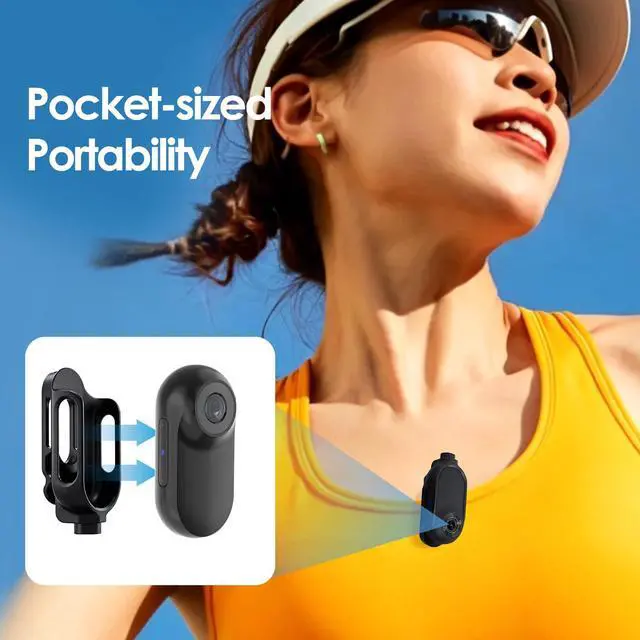 Alt view image 5 of 7 - Mini Body Camera, Thumb Size Wearable 1080P Action Camera with 16GB | Magnetic Necklace POV Cam, Helmet Mount,Mounting Kit for Cycling,Vlogging,Sports,Up to 128GB Expandable,Gift for Men & Women