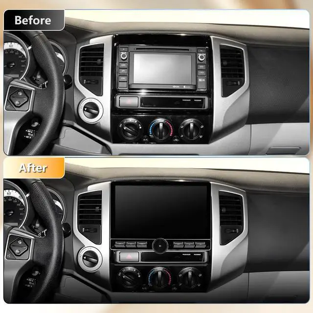 Alt view image 4 of 6 - Car Stereo Radio for Toyota Tacoma 2005-2015, Android 13 Wireless CarPlay Android Auto, 10 Inch Head Unit HD Screen, QLED/Bluetooth/SWC/GPS/AM/FM/RDS/Wifi/1080P Backup Camera (Tacoma-2005-MI)