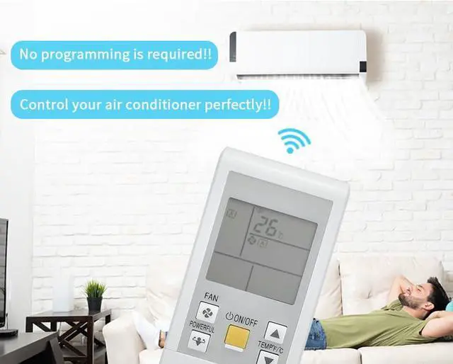 Alt view image 6 of 7 - Replacement Remote Control for Daikin AC Air Conditioner ARC452A9 ARC452A10 ARC452A19 ARC452A20 ARC452A21 ARC452A23 ARC466A36