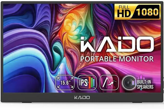 Main image of Portable Monitor 15.6-inch FHD 1080p Ultra-Slim Laptop Monitor | IPS 1920x1080 Display Reverse Charging Kickstand for PC, Mac, Phone, Tablet, Switch, Xbox, PS5, USB-C & HDMI Connectivity