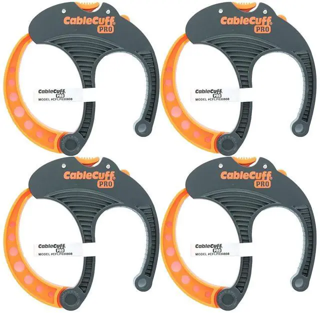 Main image of PRO (4 Pack: 4x Large 3 Inch Diameter) Adjustable, Reusable, Cable Tie Replacements for Extension Cords or Electronics