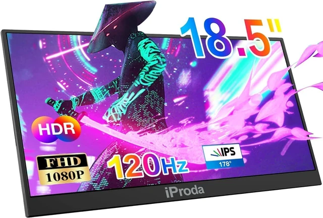 Main image of 18.5 inch Portable Monitor for Laptop120hz Portable Gaming Monitor FHD1080 18.5 Inch Portable Monitor,HDMI USB-C Slim Large Portable Monitor with Kickstand for Laptop MacBook Pro Air, PC,Xbox, PS4/5