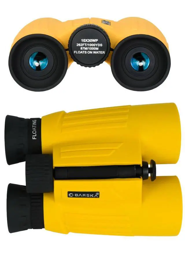 Alt view image 4 of 7 - 10x30 Floating Waterproof Marine Binoculars Boating Fishing - Rubber Armored, Durable Water-Resistant Compact Binoculars for Ocean, Water and Outdoor Use - BK7 Hiking, Birding Bird Watching Binocular