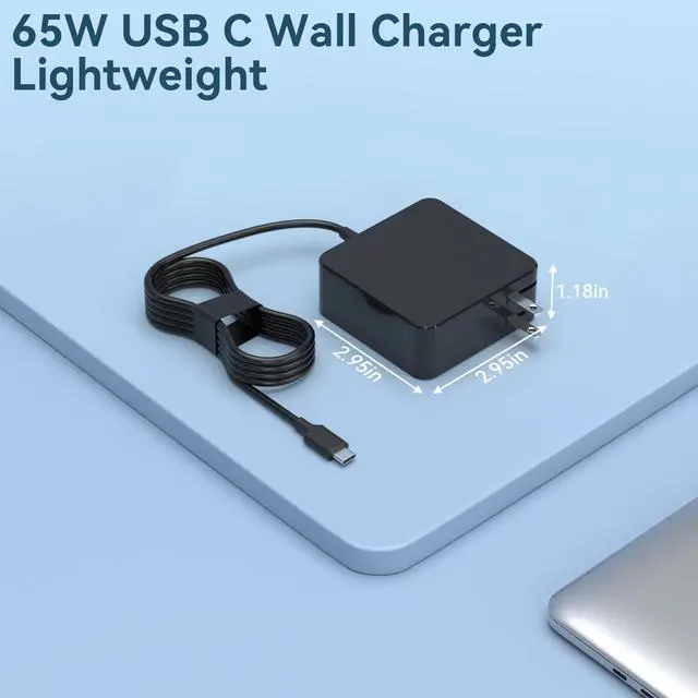 Alt view image 5 of 7 - 65W USB C Fast Charger Compatible with LG Gram 17" 16" 15" 14" 17Z95P 17Z90Q 17Z90R 17Z90S 16T90P 16Z90P 16Z90Q 16Z90R 15Z95P 15Z90P 15Z90Q 14Z90P 14Z90Q 2-in-1 OLED Thin Lightweight Power Cord