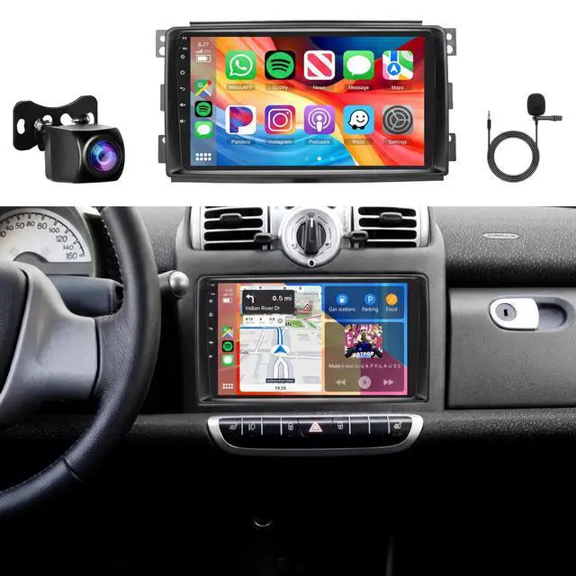 Main image of 8Core 6GB+128GB Android 15 Radio for Mercedes Benz Smart Fortwo 2005-2010 Car Stereo,9-Inch 1280x800 IPS Touchscreen,Wireless Carplay/Android Auto GPS DSP 46EQ 5.1Bluetooth 5GWiFi FM/RDS SWC Camera