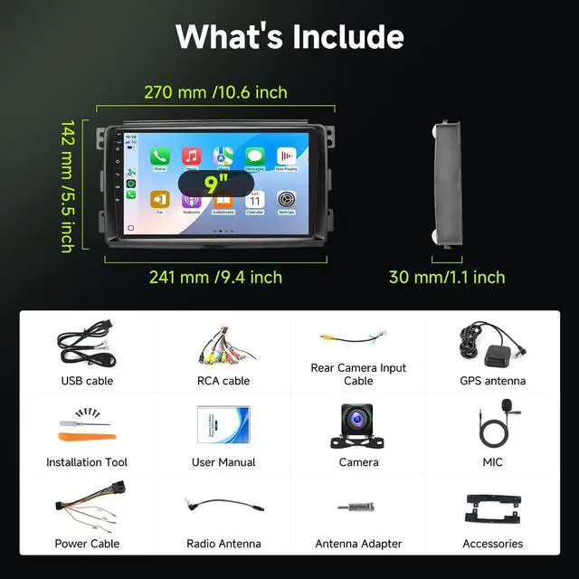 Alt view image 7 of 7 - 8Core 6GB+128GB Android 15 Radio for Mercedes Benz Smart Fortwo 2005-2010 Car Stereo,9-Inch 1280x800 IPS Touchscreen,Wireless Carplay/Android Auto GPS DSP 46EQ 5.1Bluetooth 5GWiFi FM/RDS SWC Camera