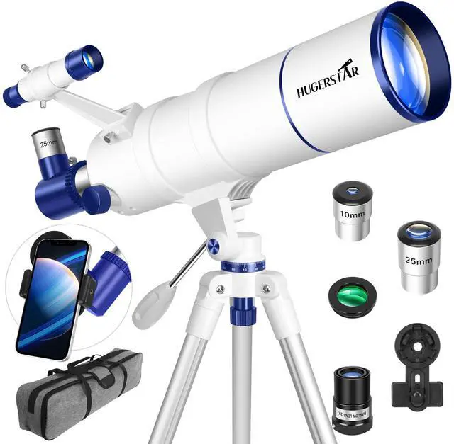 Main image of Telescope for Adults & Kids, 90mm Aperture 550mm Refractor | High Powered, Portable Travel Telescopes, for Beginners Stargazing, with Tripod, Phone Adapter, Moon Filter, Carry Bag