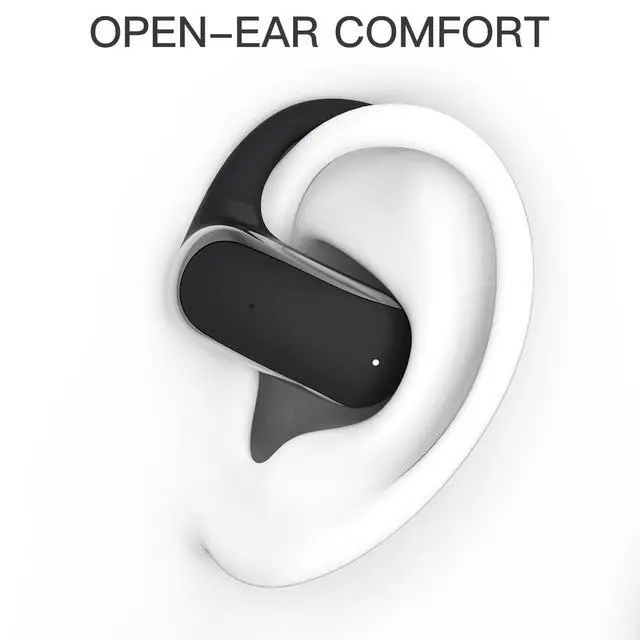 Alt view image 5 of 7 - 2.4GHz Wireless TV Headphones for Seniors, Open-Ear Hook Design for All-Day Comfort, Plug-and-Play (No Bluetooth), Low Latency, 50ft Range, Charging Case Transmitter with Optical & 3.5mm AUX Cables