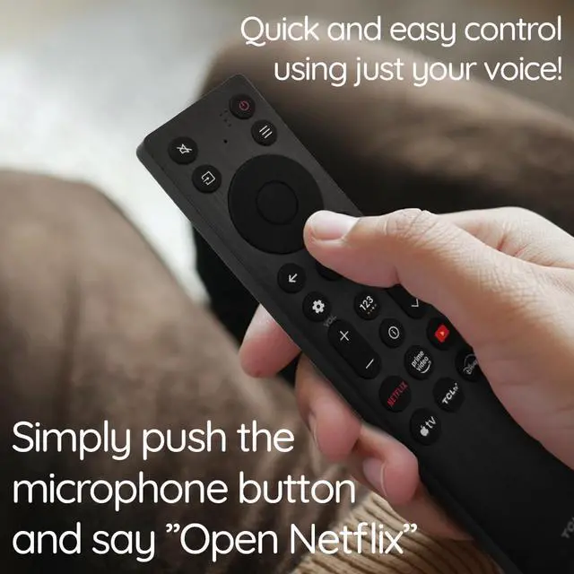 Alt view image 3 of 7 - Replacement Remote fit for TCL Google Smart TV RC923A FMB1- Fits: 50QM6K, 55QM6K, 65QM6KPRO, 75QM6KPRO, 85QM6K, 98QM6KPRO and More - Voice Control - Setup Required