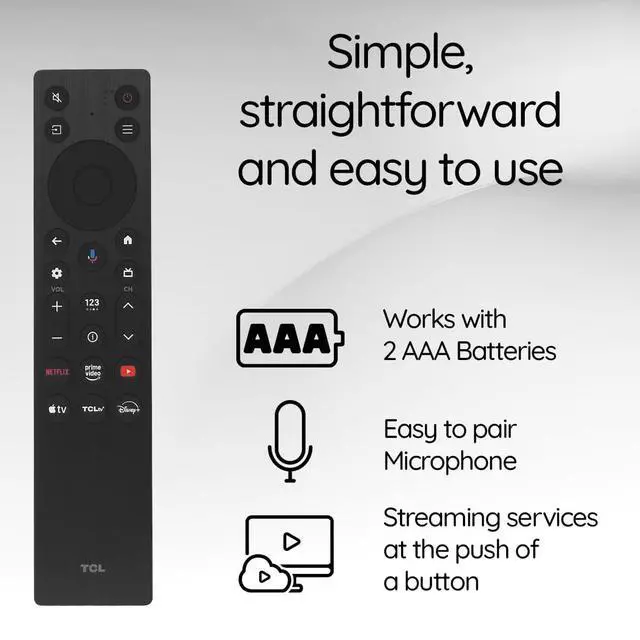 Alt view image 6 of 7 - Replacement Remote fit for TCL Google Smart TV RC923A FMB1- Fits: 50QM6K, 55QM6K, 65QM6KPRO, 75QM6KPRO, 85QM6K, 98QM6KPRO and More - Voice Control - Setup Required