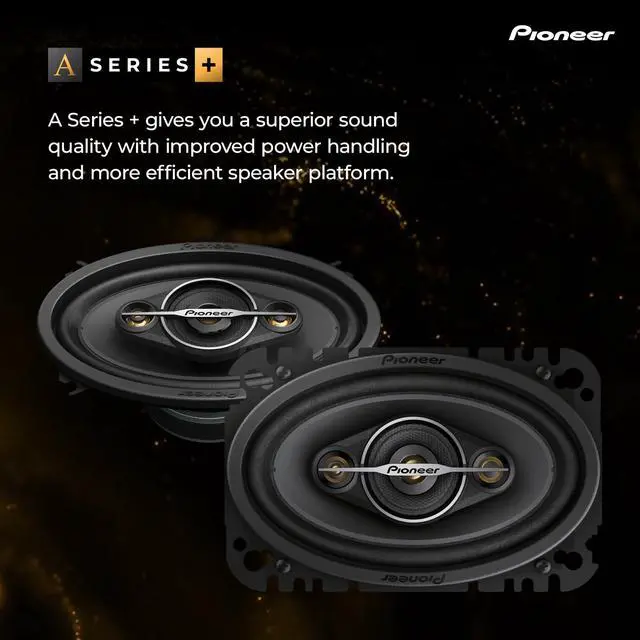 Alt view image 2 of 7 - A-Series Standard TS-A4671F 4" x 6" 4-Way Coaxial Speakers 210W Max | Great Stock Replacement, Balanced Sound + Smooth Treble, Enhanced Bass