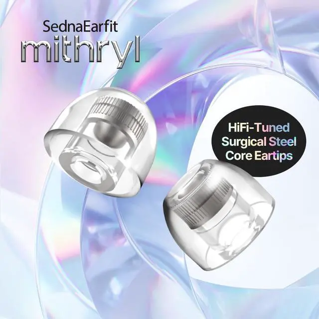 Alt view image 2 of 7 - Mithryl IEM Ear Tips, Stainless Steel Core Earbud Replacement Tips | Compatible with HiFi IEMs, Spacious Sound Stage, Deep Bass, Clear Highs, Not for TWS
