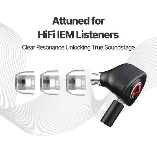 Alt view image 3 of 7 - Mithryl IEM Ear Tips, Stainless Steel Core Earbud Replacement Tips | Compatible with HiFi IEMs, Spacious Sound Stage, Deep Bass, Clear Highs, Not for TWS