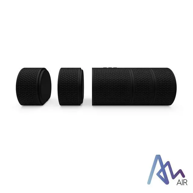 Alt view image 6 of 7 - Air Audio The Worlds First Pull-Apart Wireless Bluetooth Speaker Portable Surround Sound and Multi-Room Use, Black