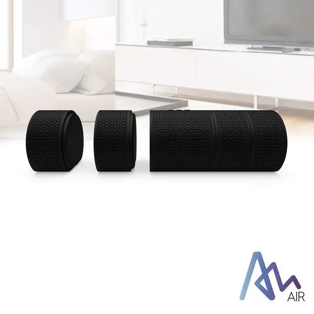 Alt view image 4 of 7 - Air Audio The Worlds First Pull-Apart Wireless Bluetooth Speaker Portable Surround Sound and Multi-Room Use, Black