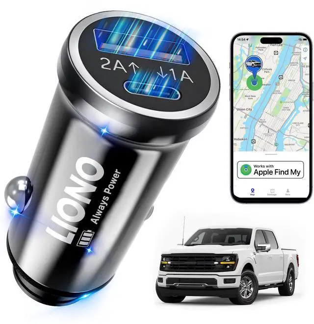Main image of Car GPS Tracker & Charger with Built-in Rechargeable Battery | Hidden Car Tracker for Anti-Theft & Parking Location, for Family& Fleets, No Monthly Fee, No SIM, iOS Only