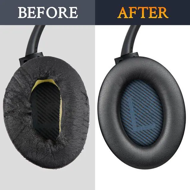 Alt view image 7 of 7 - Earpads for Bose SoundLink AE2 - Black | for SoundLink Around-Ear II (Model BA2) Over-Ear Headphones